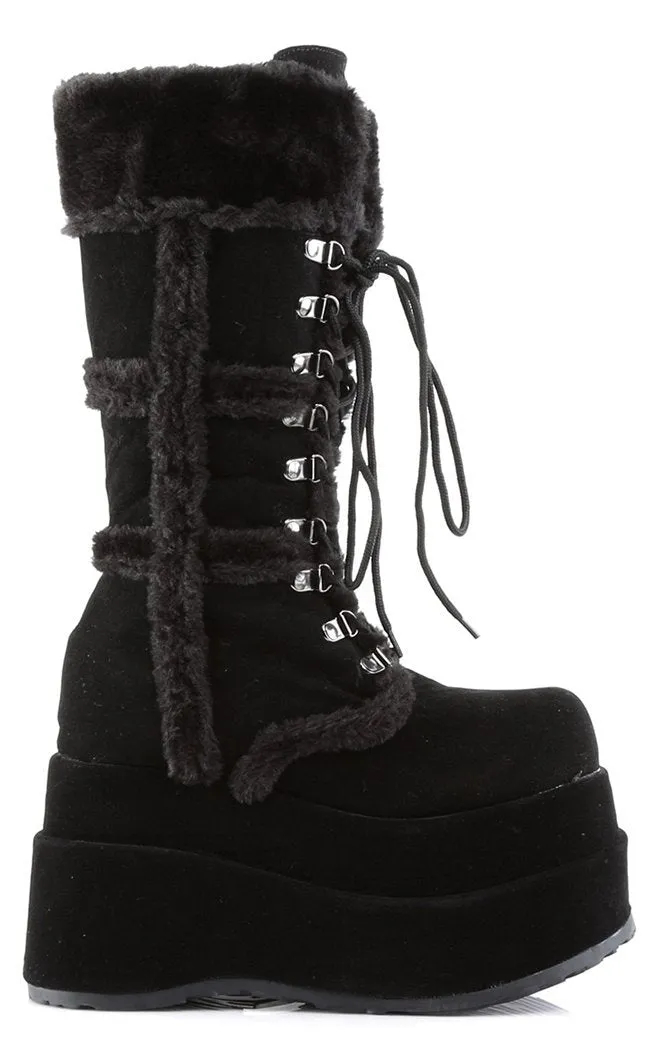 BEAR-202 Black Suede Knee-High Boots (Au Stock)