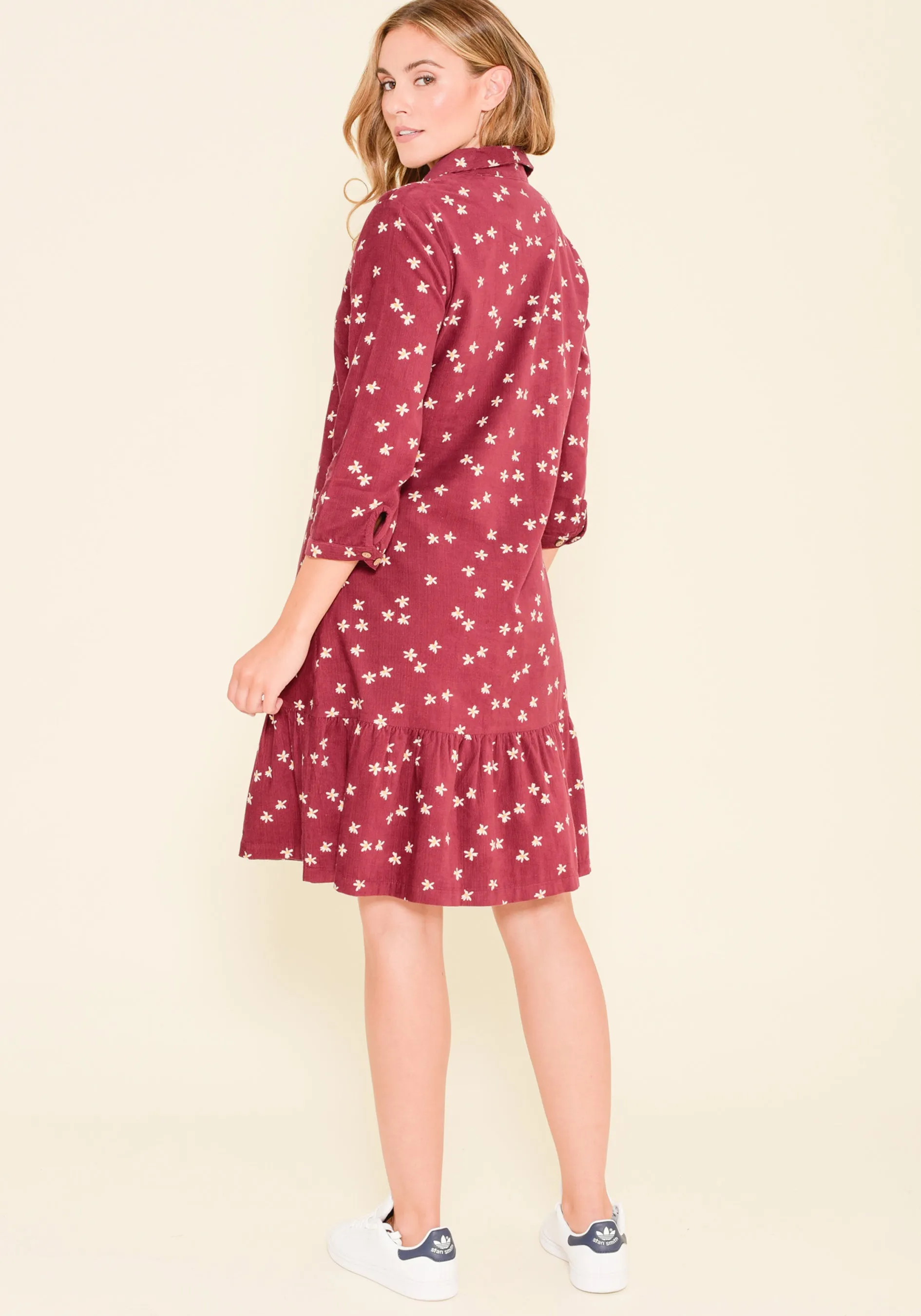 Berry Maria Cord Shirt Dress