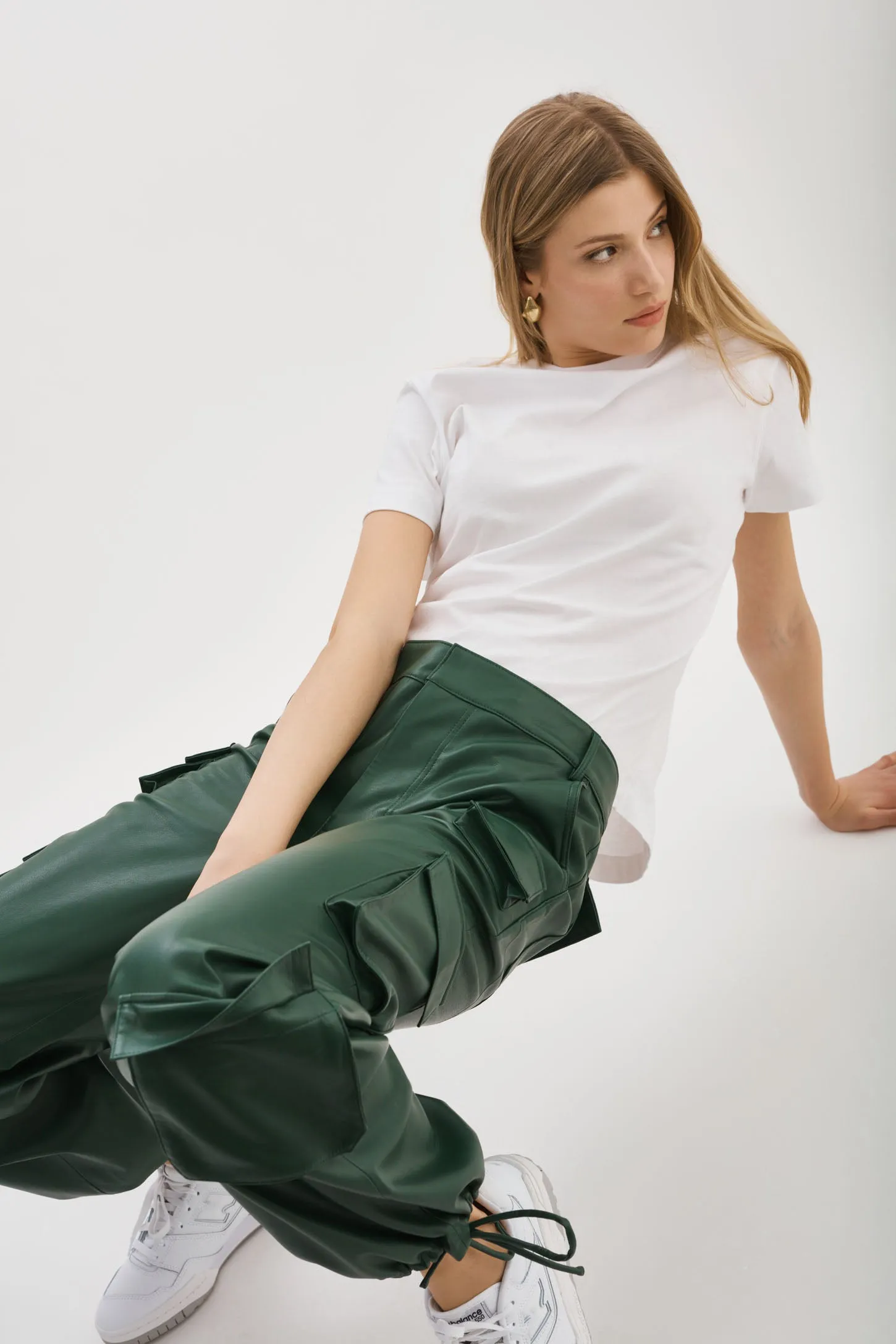 BOBBI | Faux Leather Cargo Pants