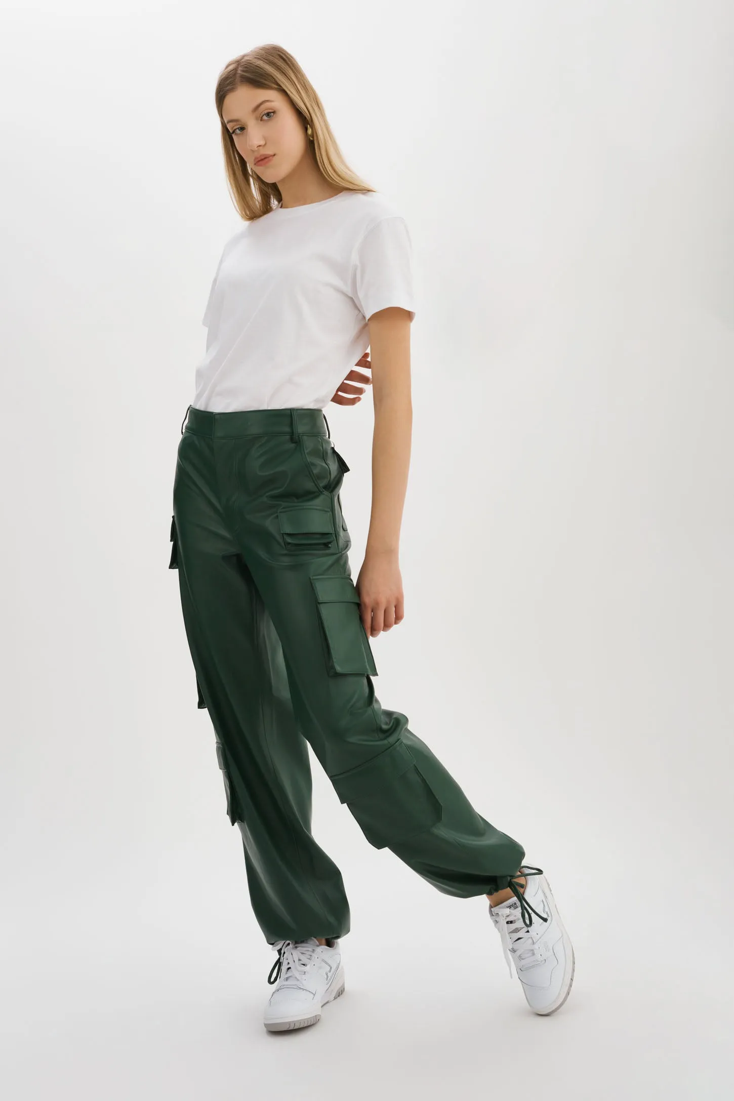 BOBBI | Faux Leather Cargo Pants