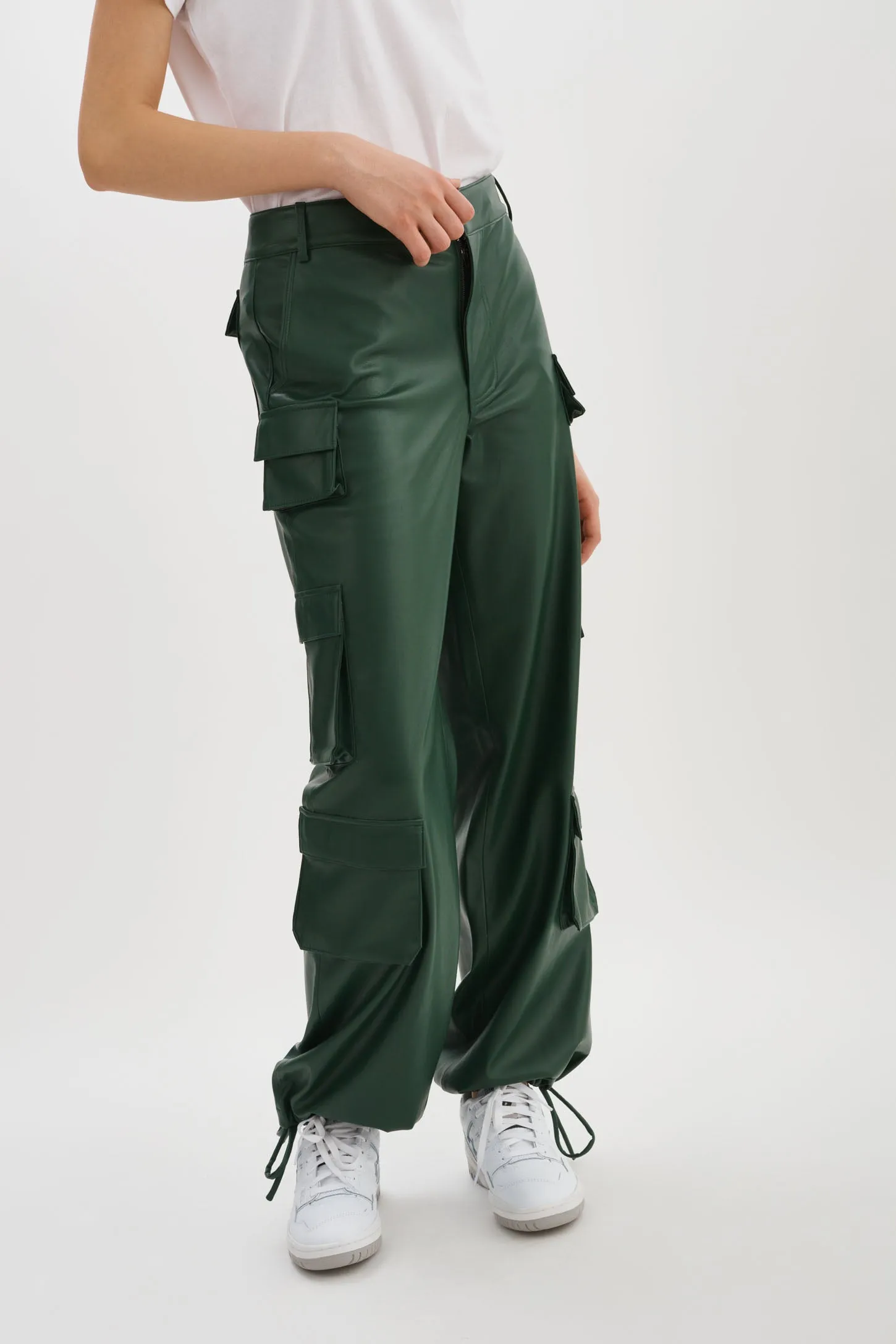 BOBBI | Faux Leather Cargo Pants