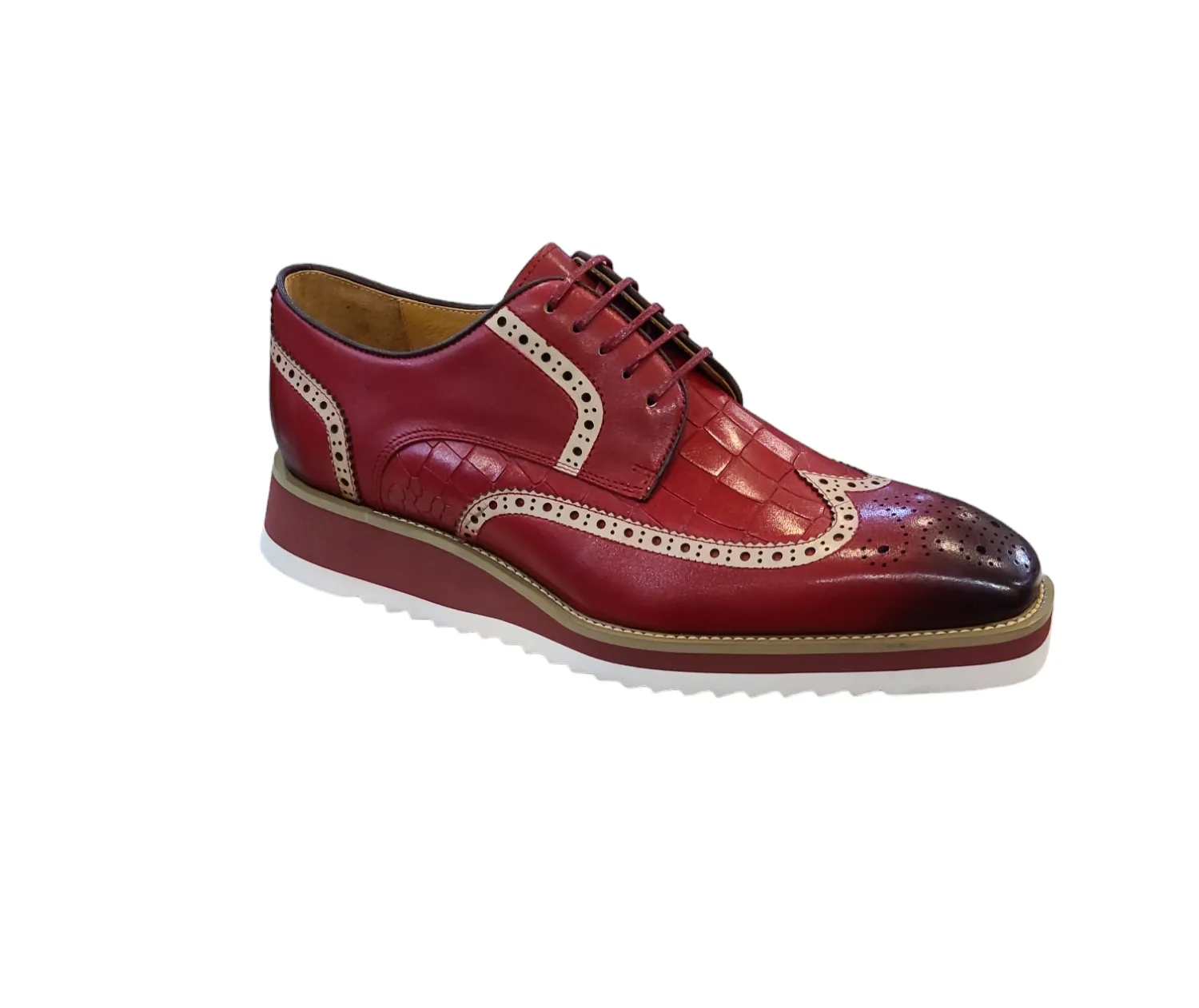 Carrucci Two-tone Wingtip Shoes