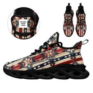 Complimentary gifts for customers, custom business gifts Personalized Flag Sneakers, Custom USA-Themed Gifts Shoes,Personalized USA gifts,MS-23020113