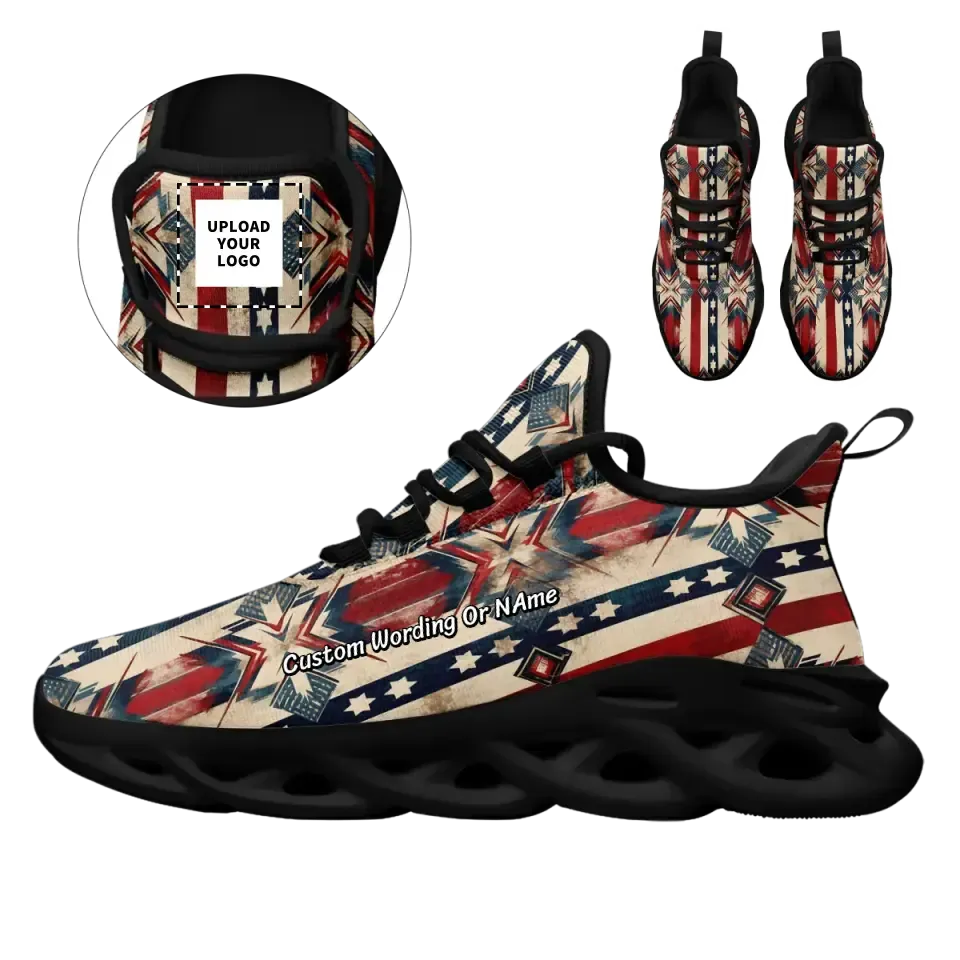 Complimentary gifts for customers, custom business gifts Personalized Flag Sneakers, Custom USA-Themed Gifts Shoes,Personalized USA gifts,MS-23020113