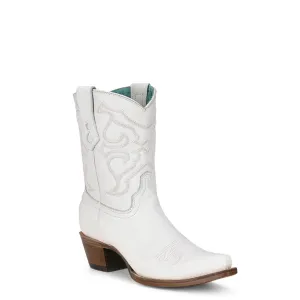 CORRAL WOMEN'S WHITE EMBROIDERY ANKLE BOOT - Z5071