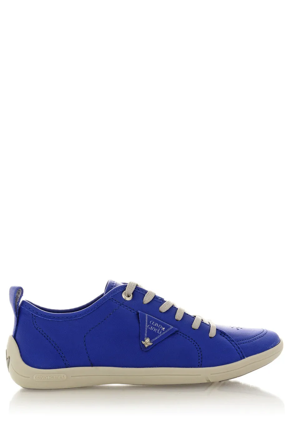 CRAVO & CANELA LOLLY Royal Blue Leather Sneakers