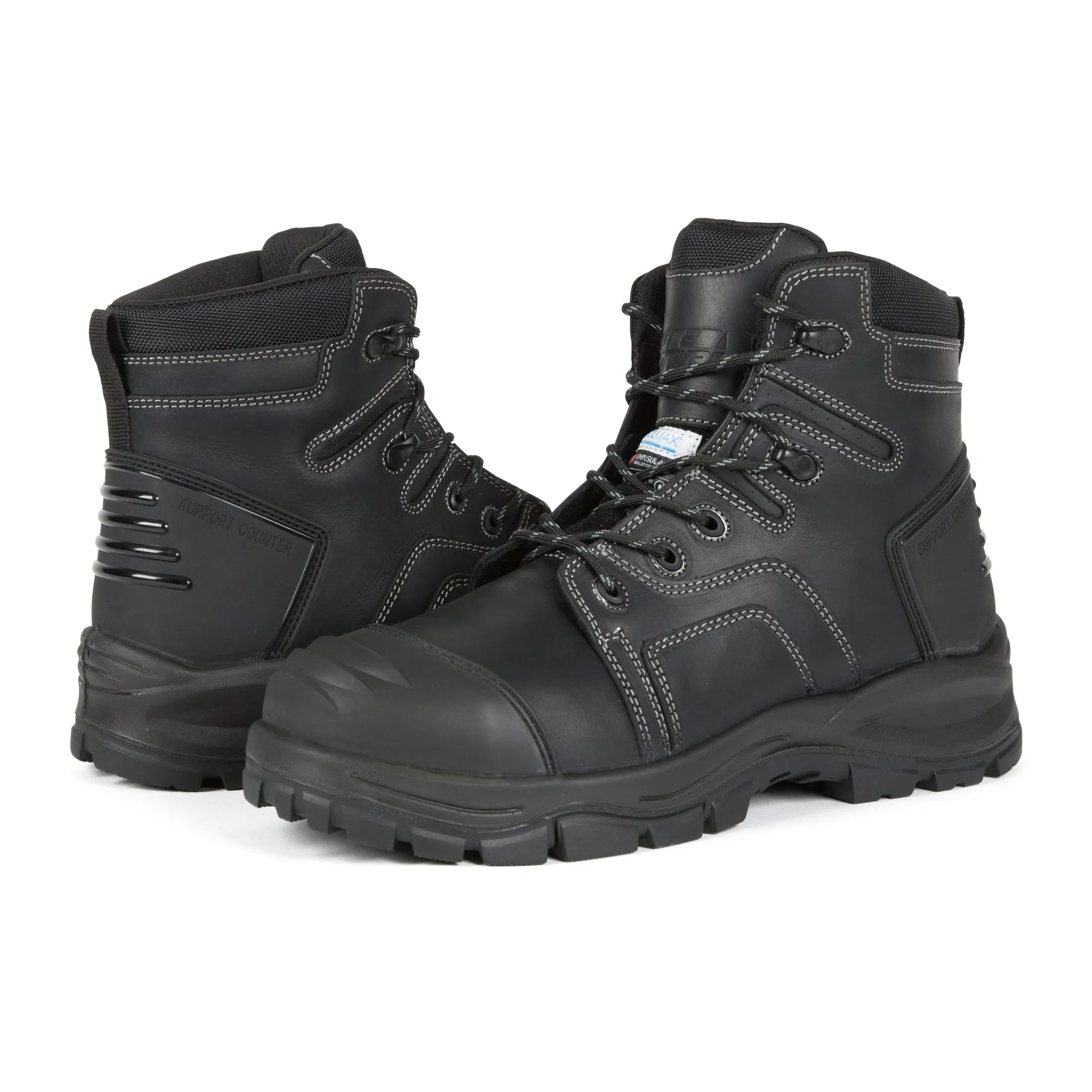 DuraDrive Men's FORGE 6in Black Leather Insulated Safety Boots