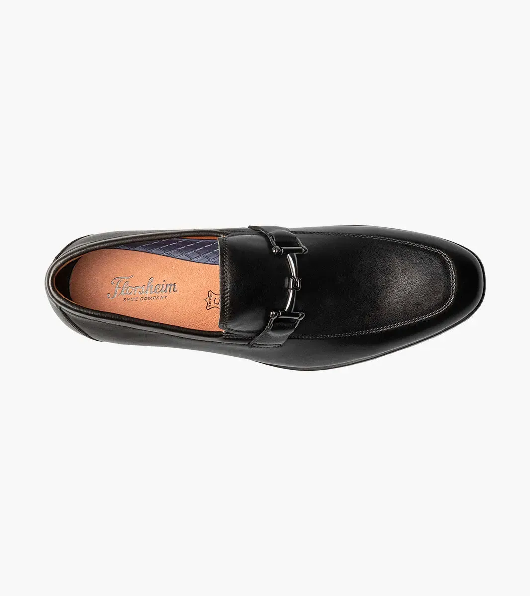 Florsheim Zaffiro Moc Toe Bit Loafer (Wide Width) - Black