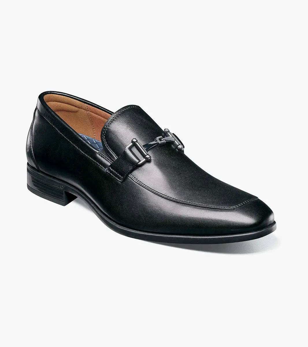 Florsheim Zaffiro Moc Toe Bit Loafer (Wide Width) - Black