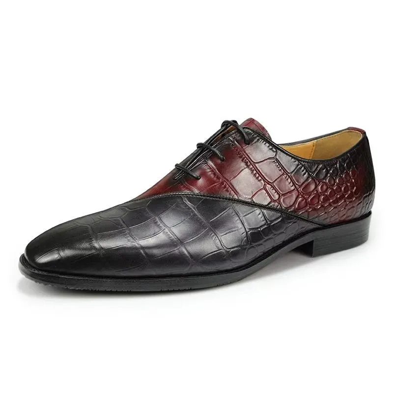 GroomLux Classy Brogue Leather Wedding Shoes