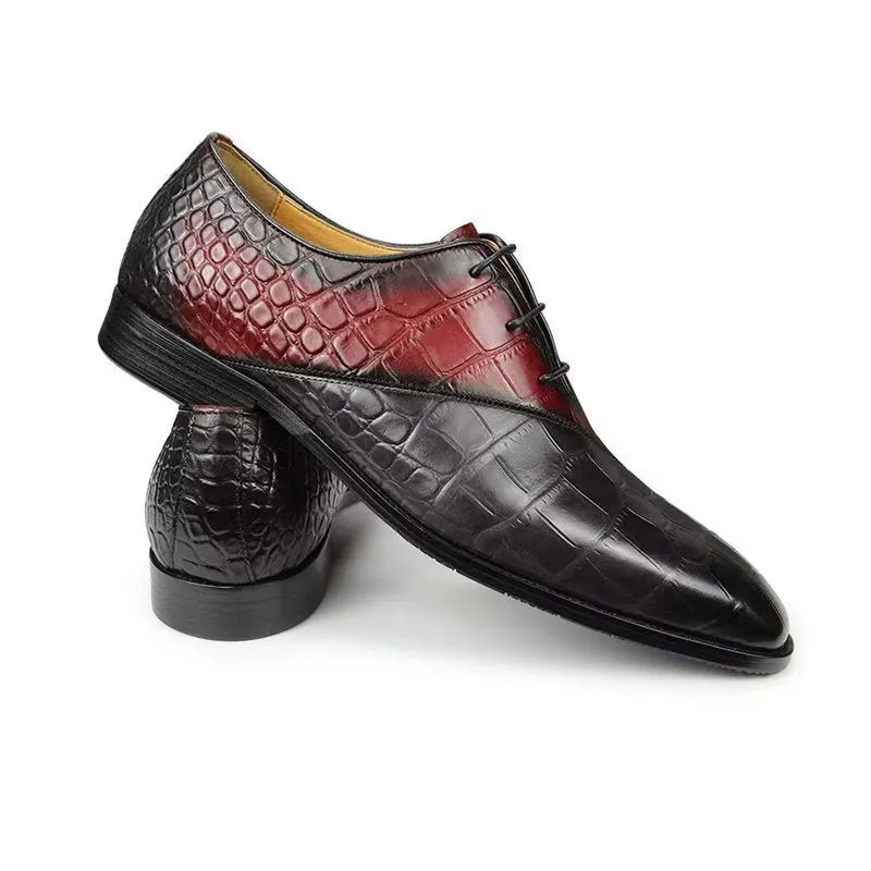 GroomLux Classy Brogue Leather Wedding Shoes