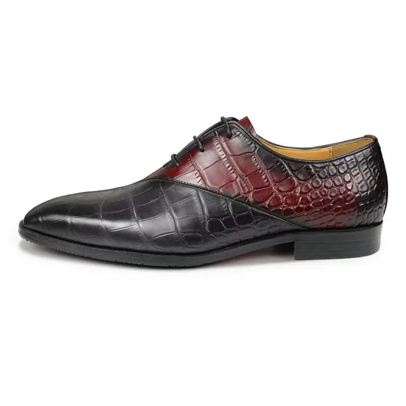 GroomLux Classy Brogue Leather Wedding Shoes