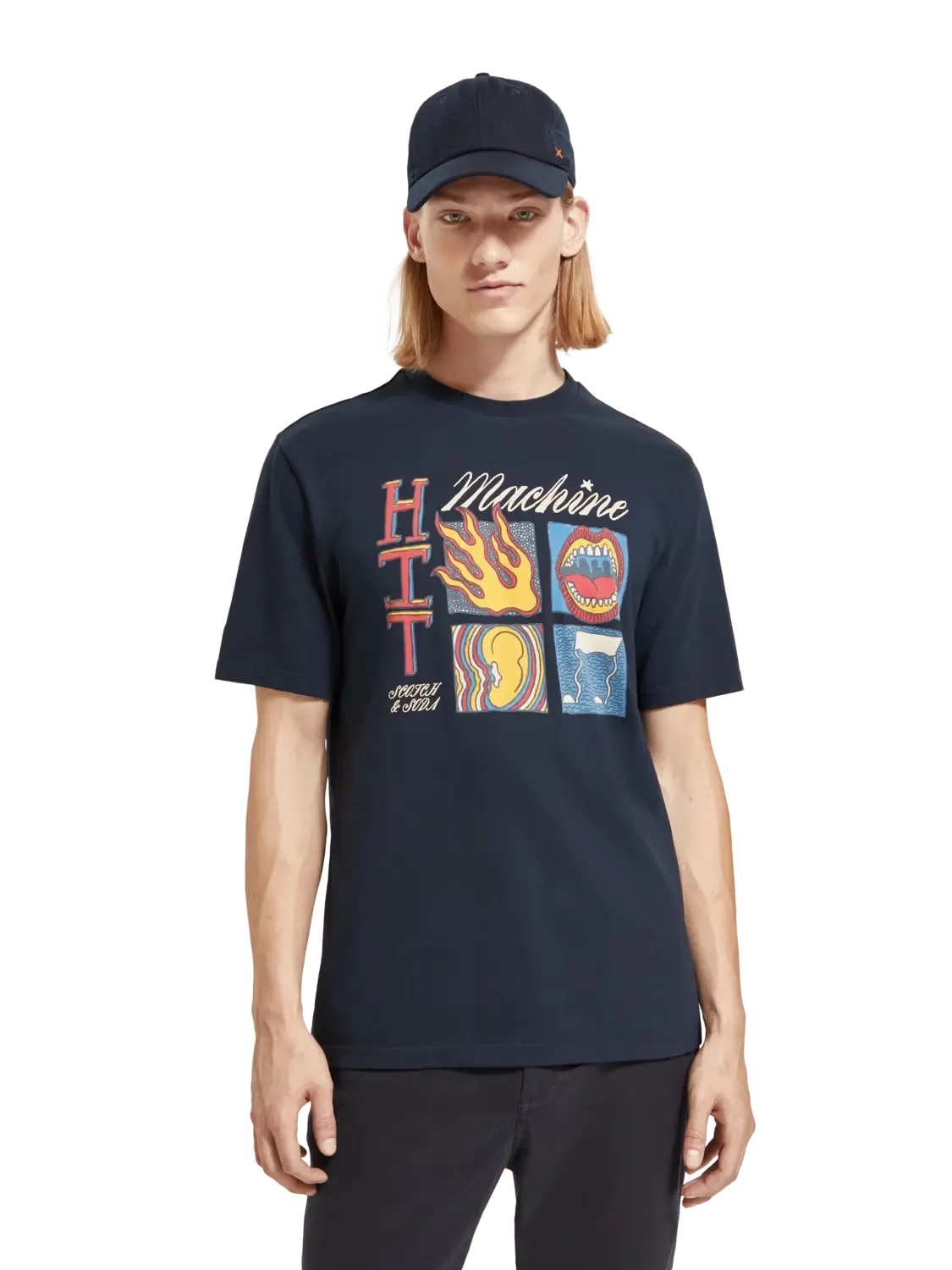 Hit Machine Printed T-Shirt (Navy) - S1745750002