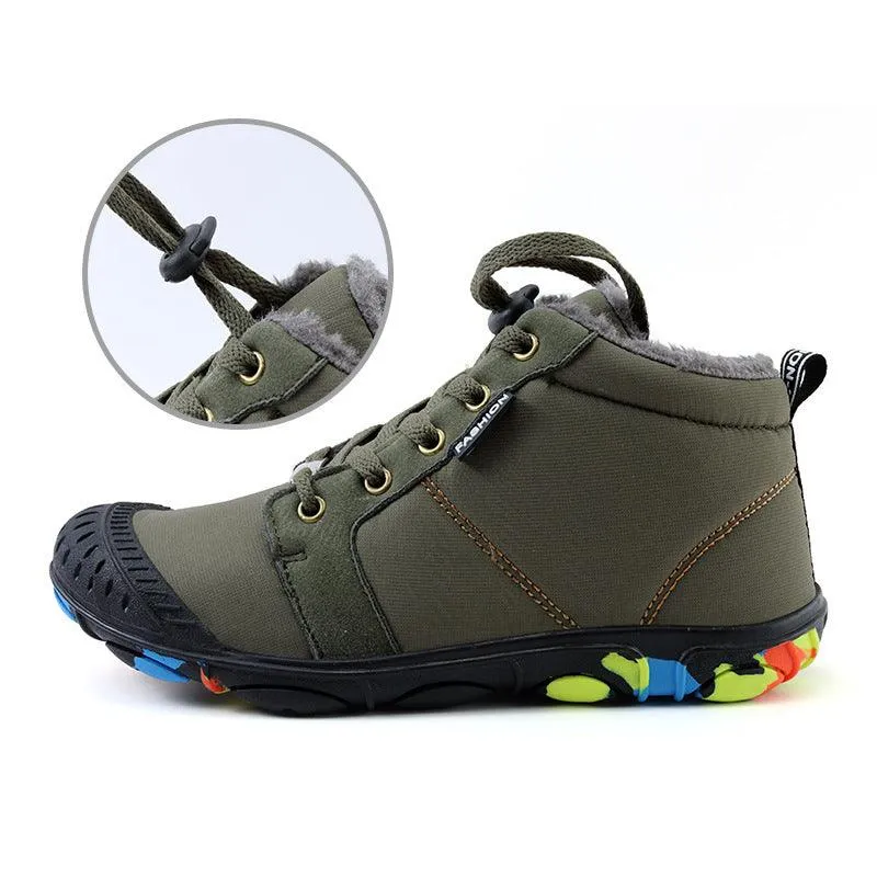 Kids’ CozyGuard High-Top Snow Boots – Warm Waterproof Outdoor Winter Shoes