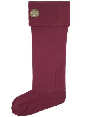 LE CHAMEAU Fleece Boot Liners - Cherry