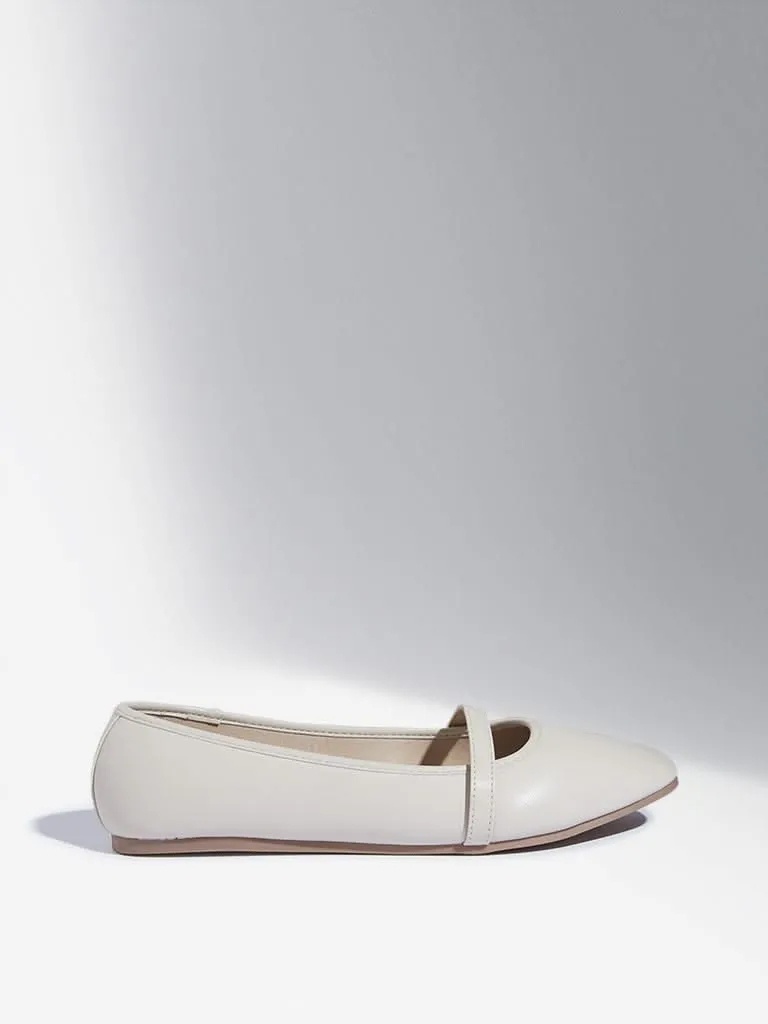 LUNA BLU Ivory Mary Jane Shoes