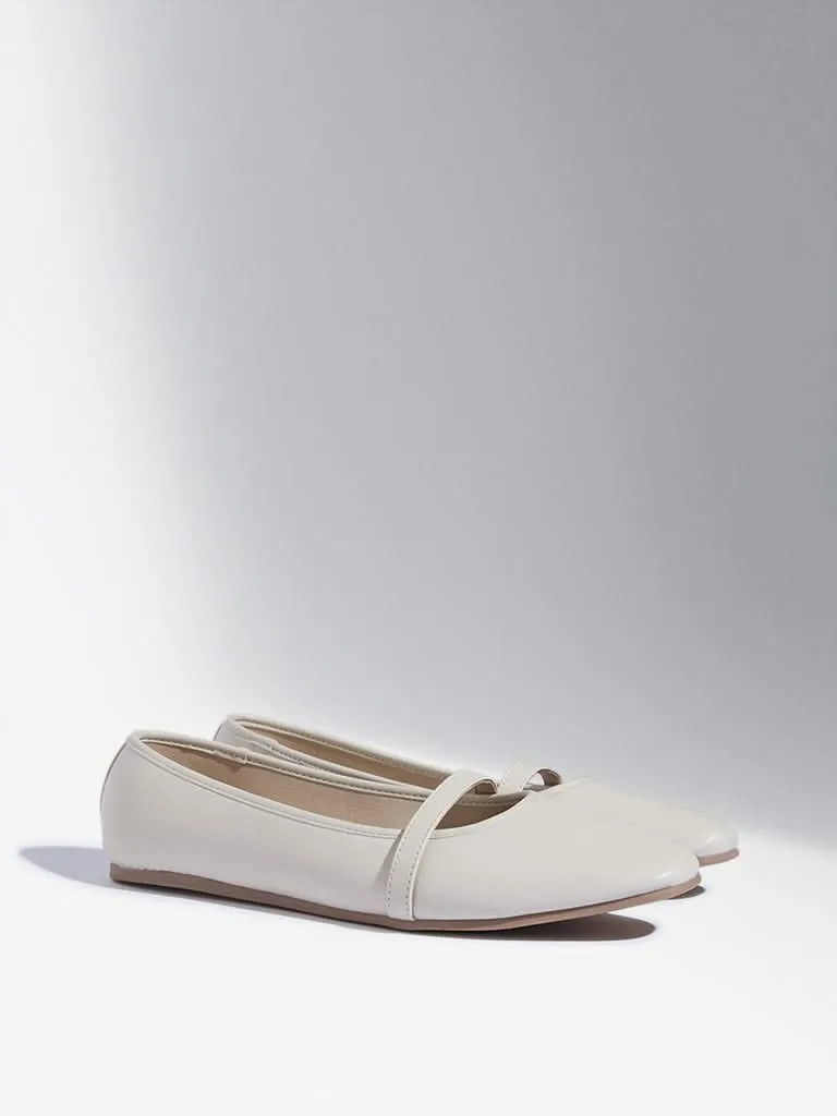 LUNA BLU Ivory Mary Jane Shoes