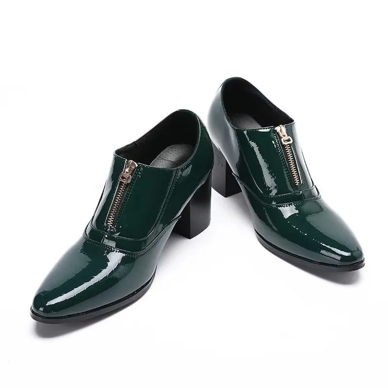 LuxeCroco Genuine Leather Slip-on Dress Shoes