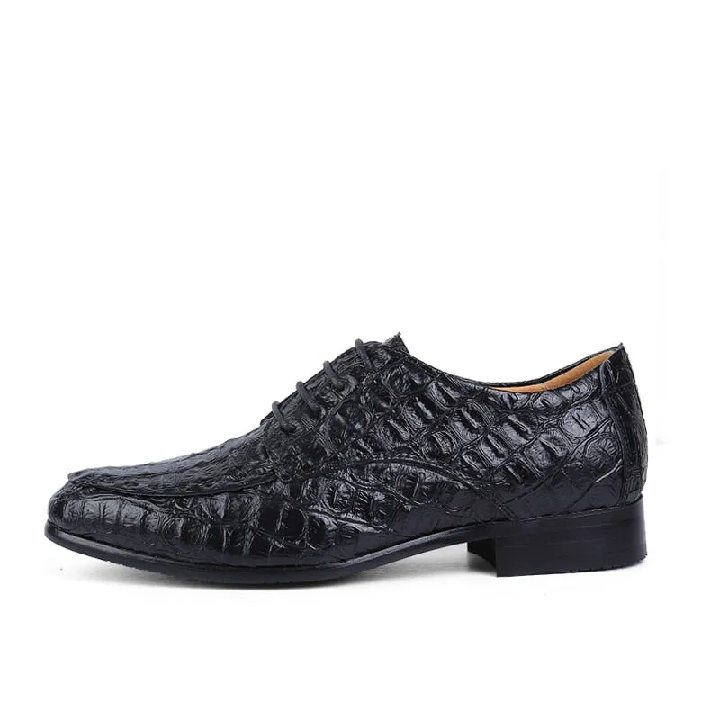 LuxePoint Exotic Lace-Up Derby Shoes