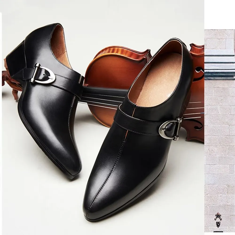 LuxePoint Exquisite Leather Monkstrap Dress Shoes