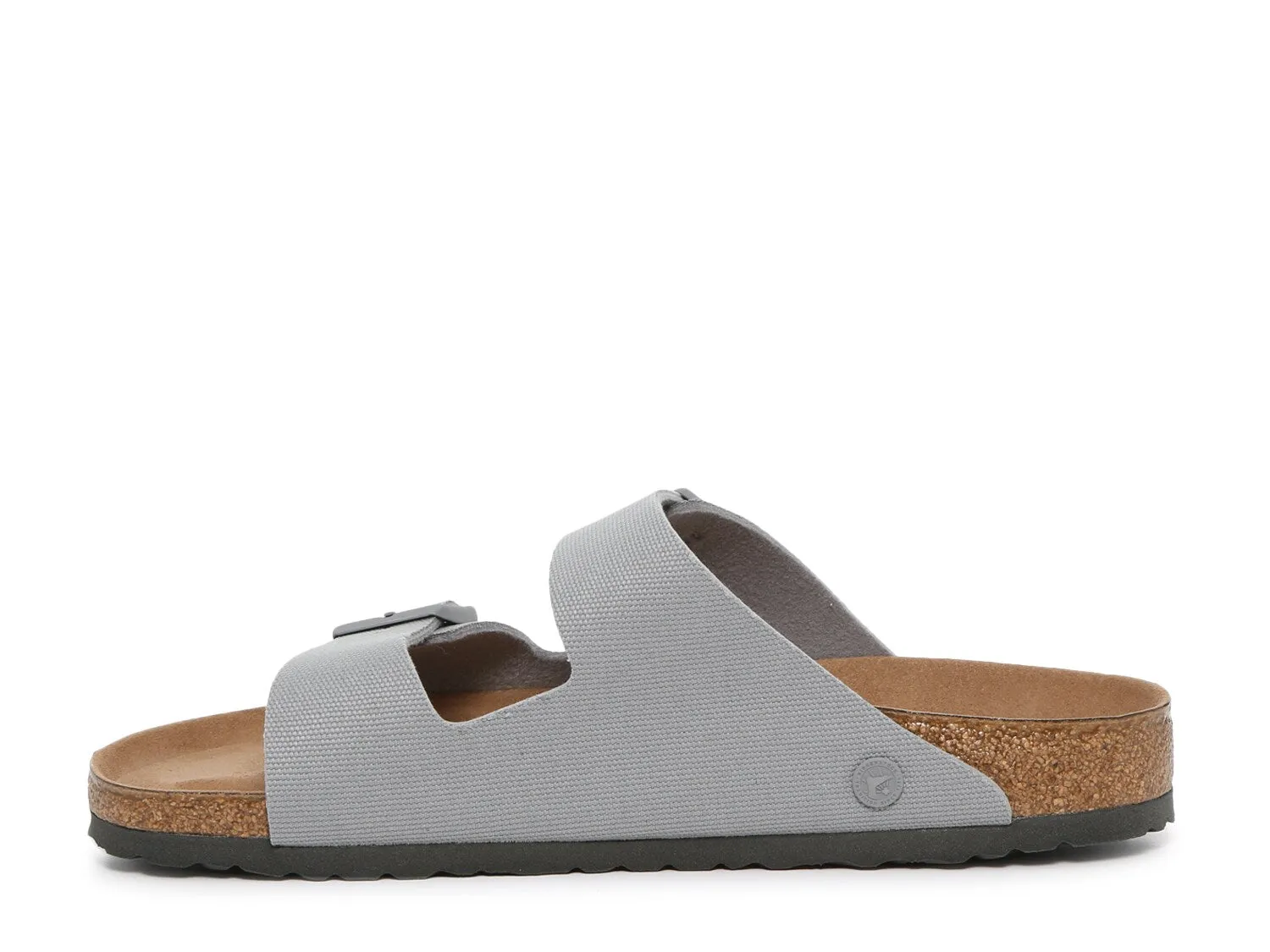 Men's Birkenstock Arizona flip-flops with fabric upper, gray