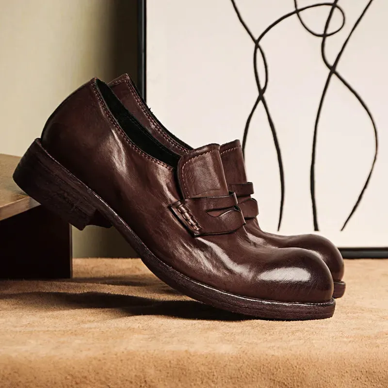 Men's Leather Penny Loafer Shoes