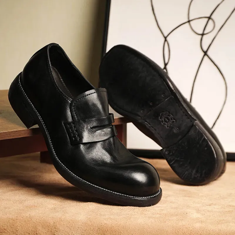 Men's Leather Penny Loafer Shoes