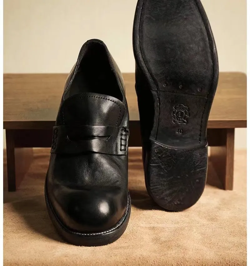 Men's Leather Penny Loafer Shoes