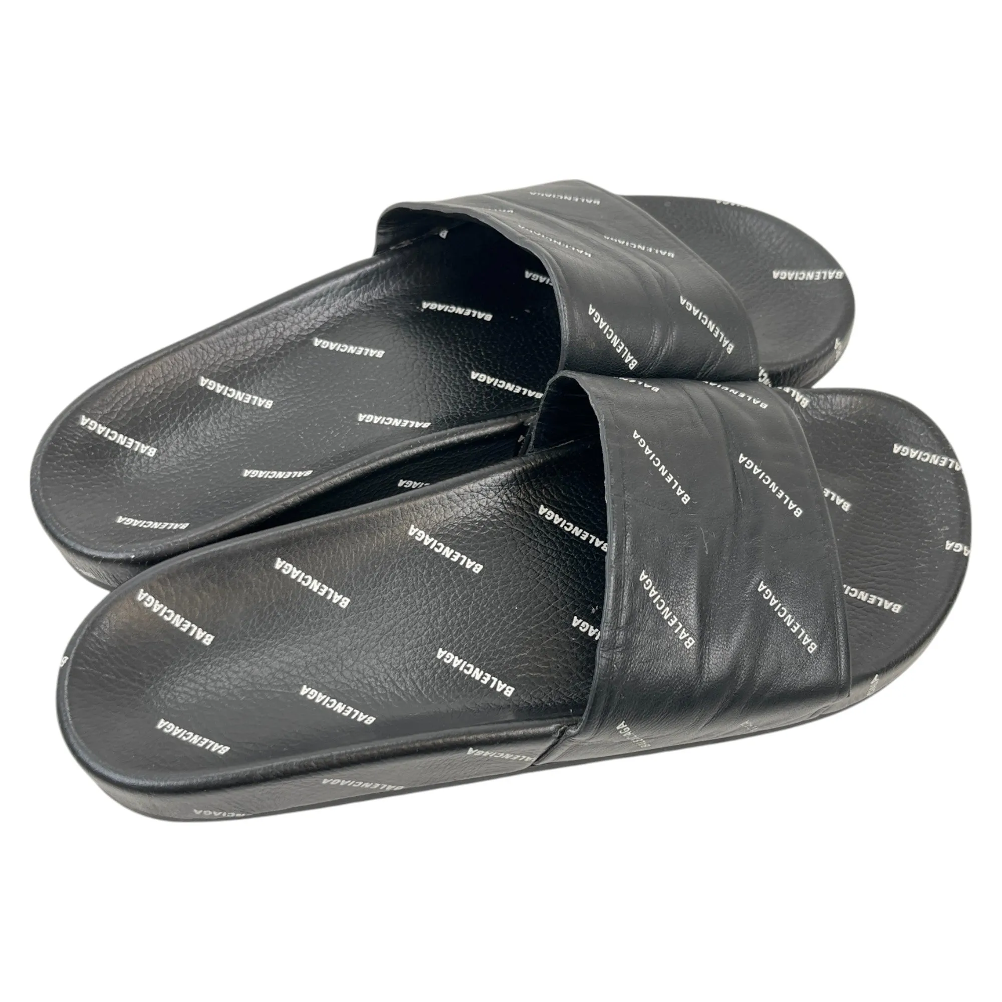 Men's Monogram Logo Slides Black Size EU 41 / UK 7