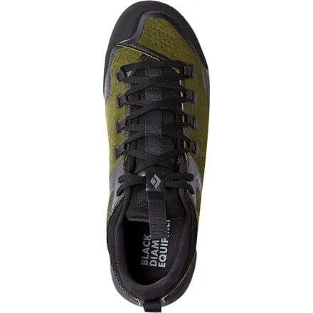 Mission XP men's leather sneakers Black Diamond, dark green