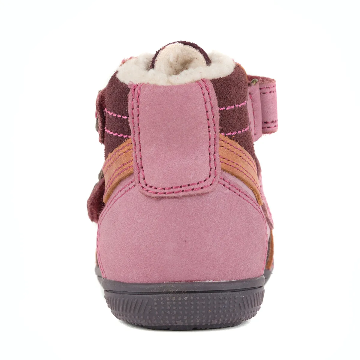 Ponte20 little kid girl supinated insulated boots pink with orange stripe and flowers size US 6-10