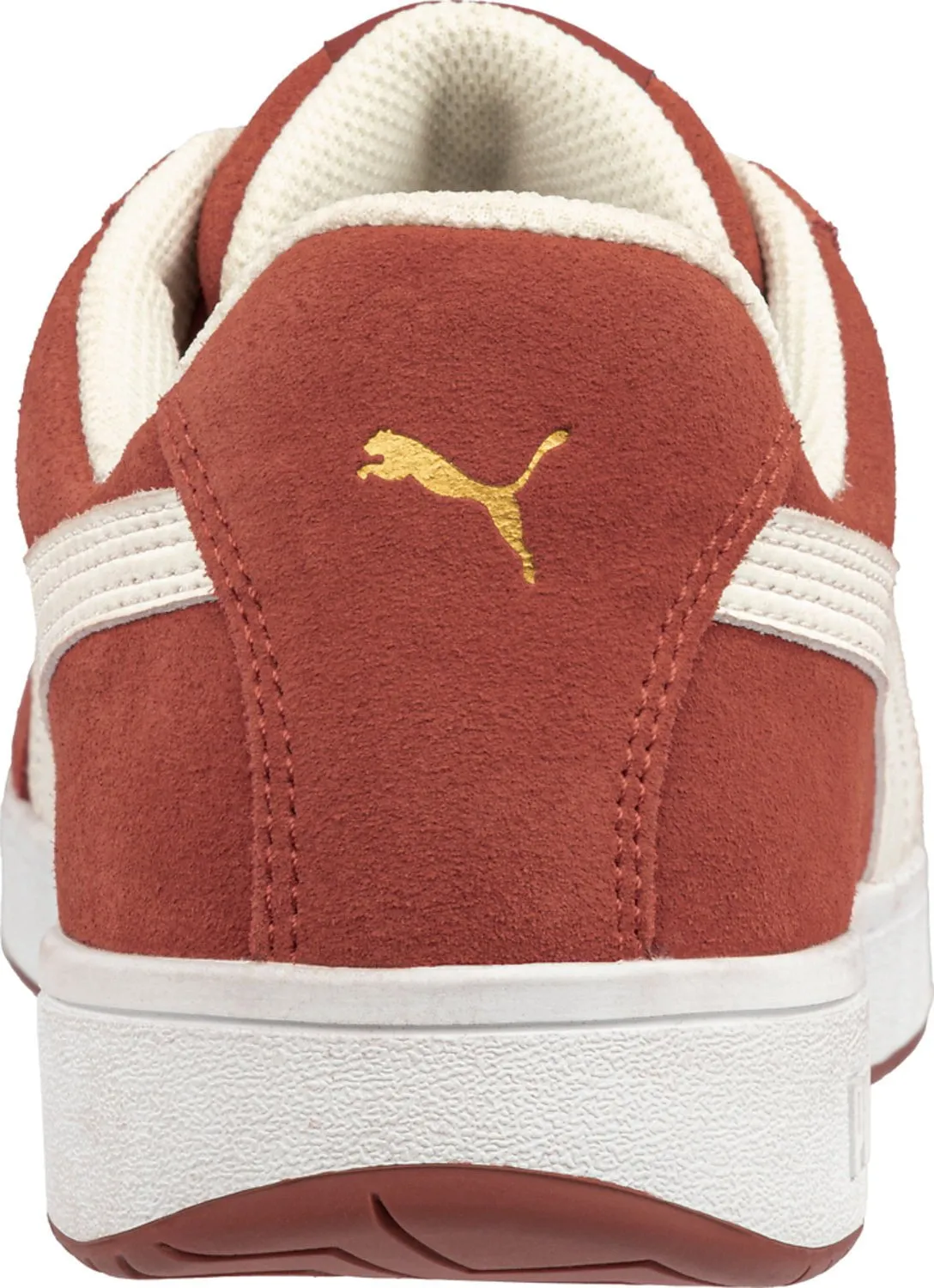 Puma Safety Mens Iconic Low ASTM EH Red Suede Work Shoes