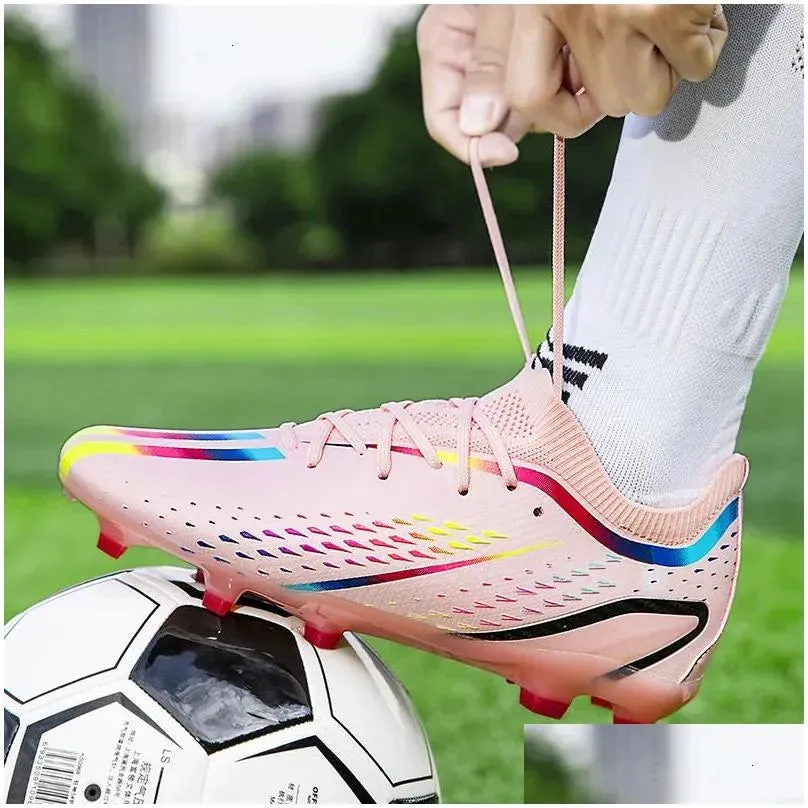 Soccer Shoes Fg/Tf Mens And Womens Outdoor Lawn Training Non-Slip Football Super Durable 240607 Drop Delivery Accessories Sports Dhblt