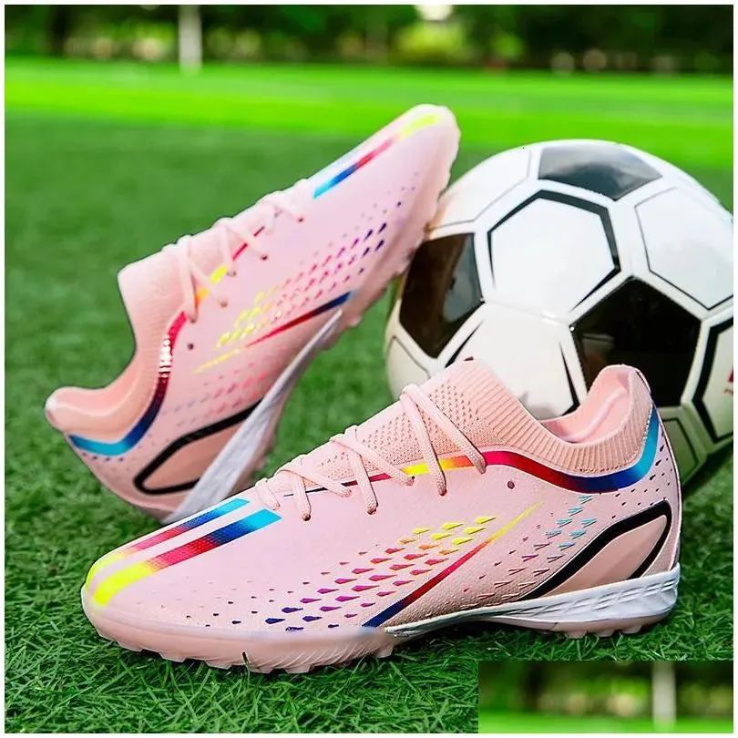 Soccer Shoes Fg/Tf Mens And Womens Outdoor Lawn Training Non-Slip Football Super Durable 240607 Drop Delivery Accessories Sports Dhblt