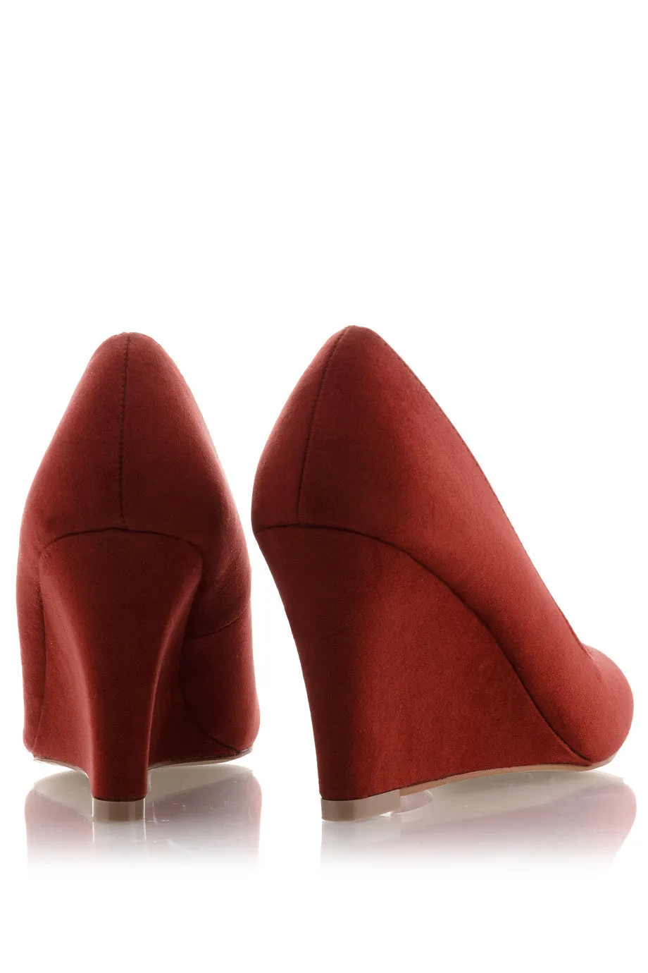 TILDA Red Suede Wedges