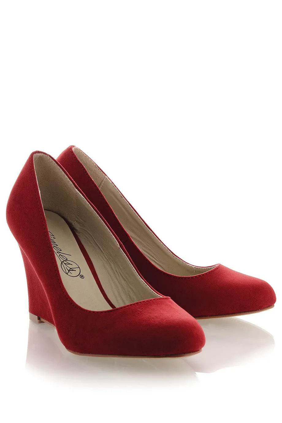 TILDA Red Suede Wedges