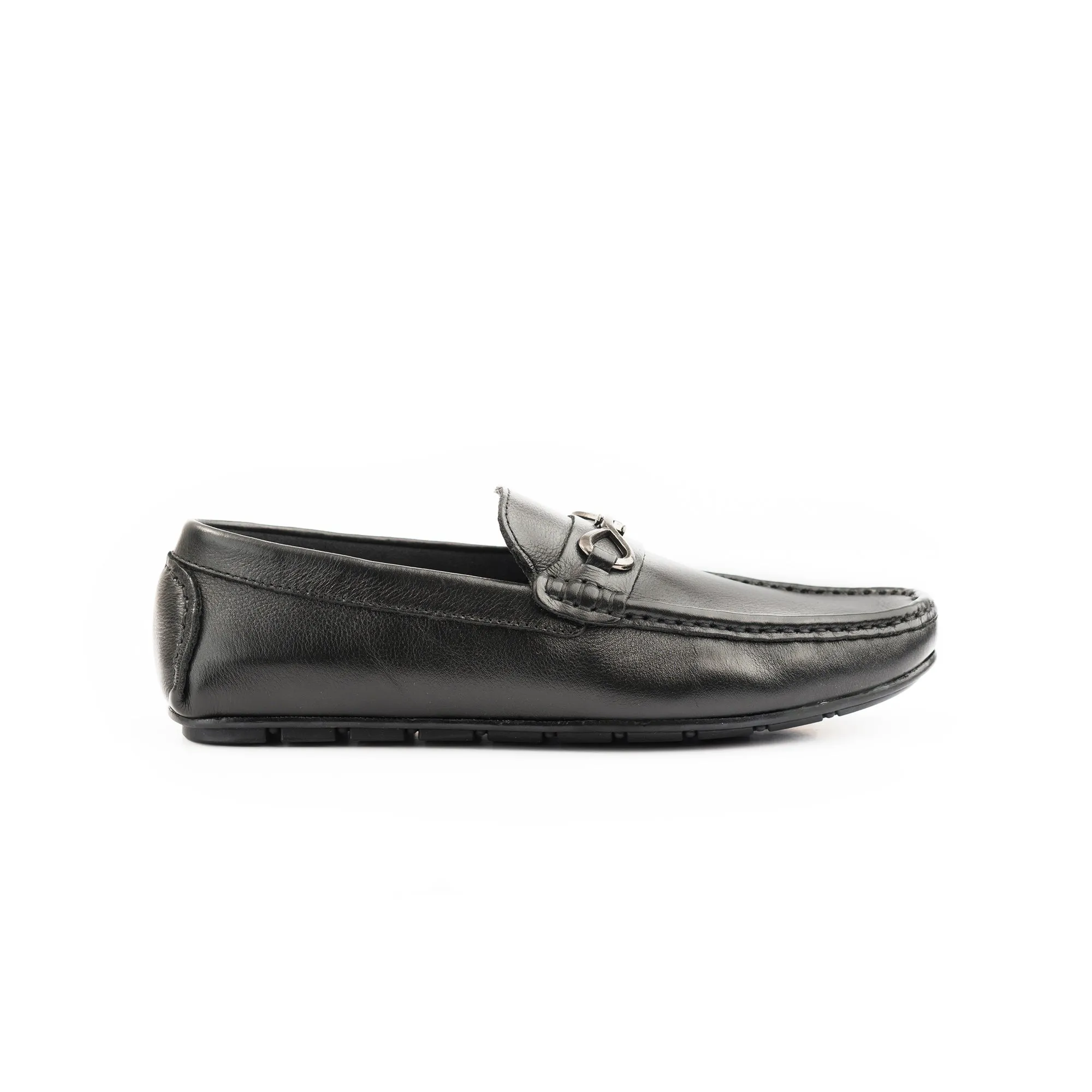 Twisted Buckled Moccasins-Black