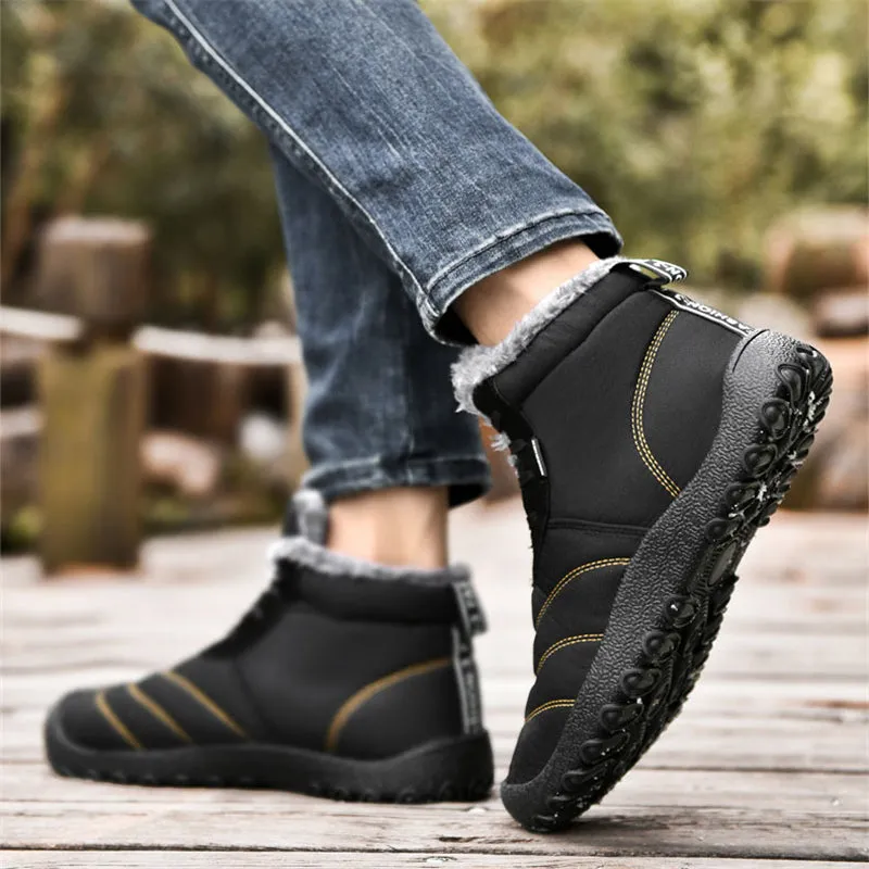 Winter Extra Soft Sole Keep Warm Flat Waterproof Men Shoes