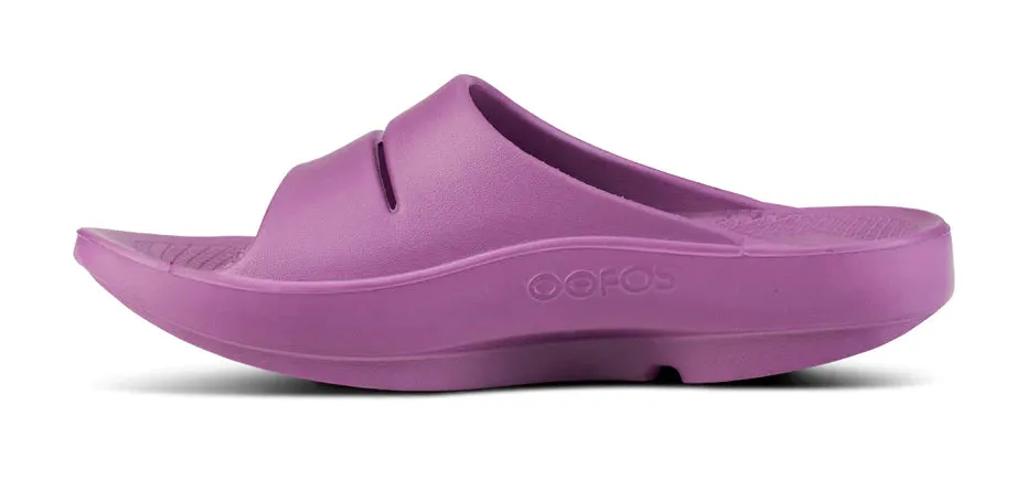 Women's Oofos OOahh Slide Sandal Color: Plum