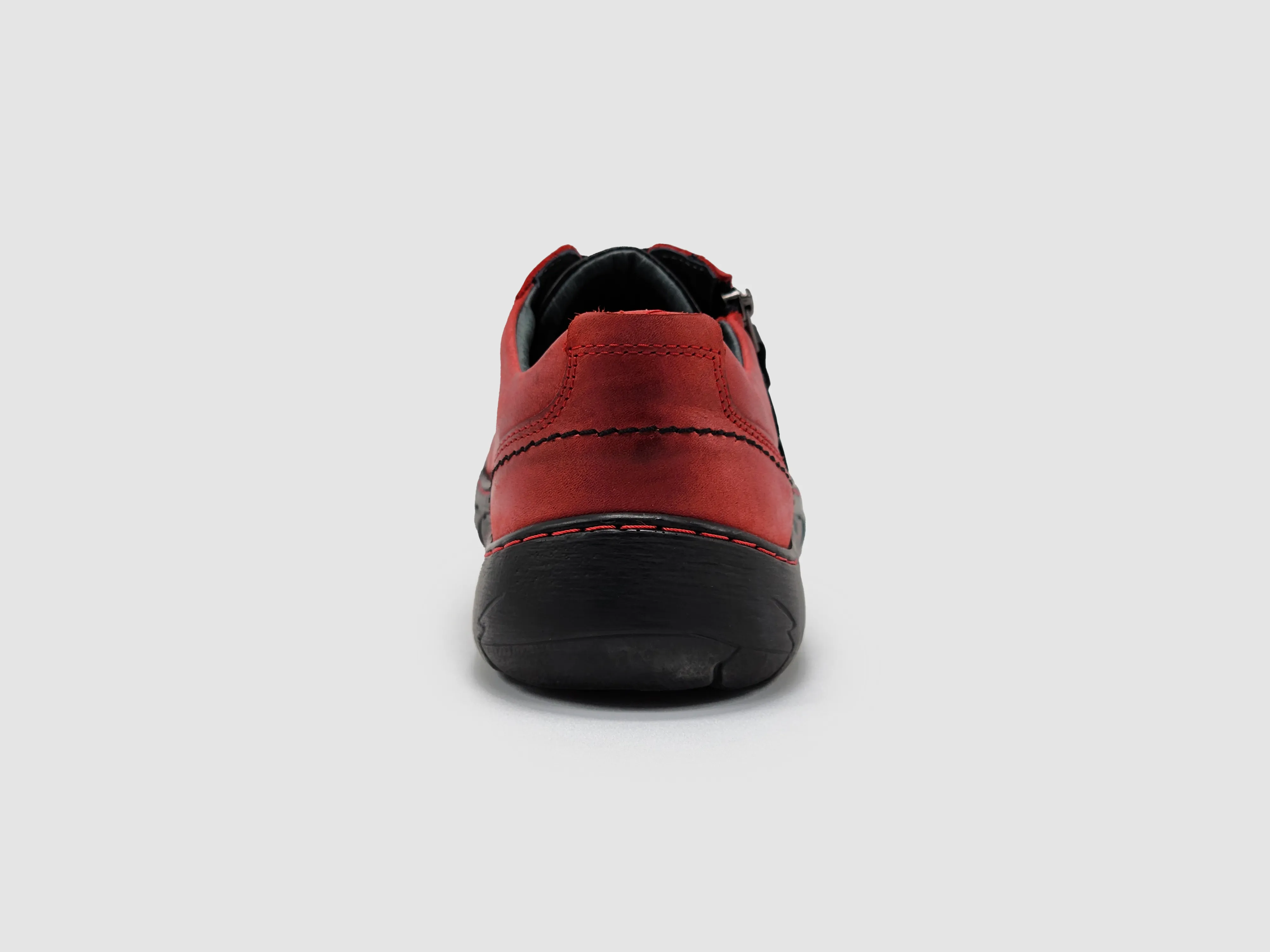 Women's Original Zip-Up Leather Shoes - Red